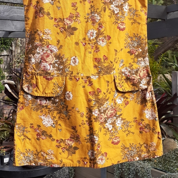 Vintage Ishka Short Pinnafore Dress - cotton corduroy - Picture 3 of 9